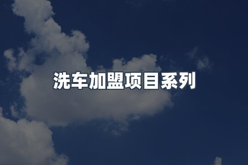 洗车加盟项目系列